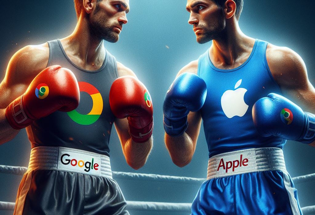 Boksači u Apple i Google majicama