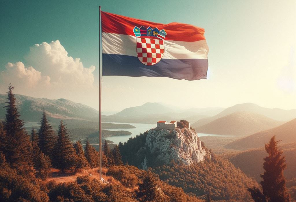 Hrvatska zastava - umjetnička ilustracija