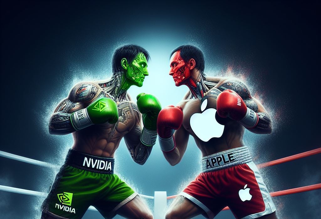 Apple vs Nvidia - umjetnička ilustracija