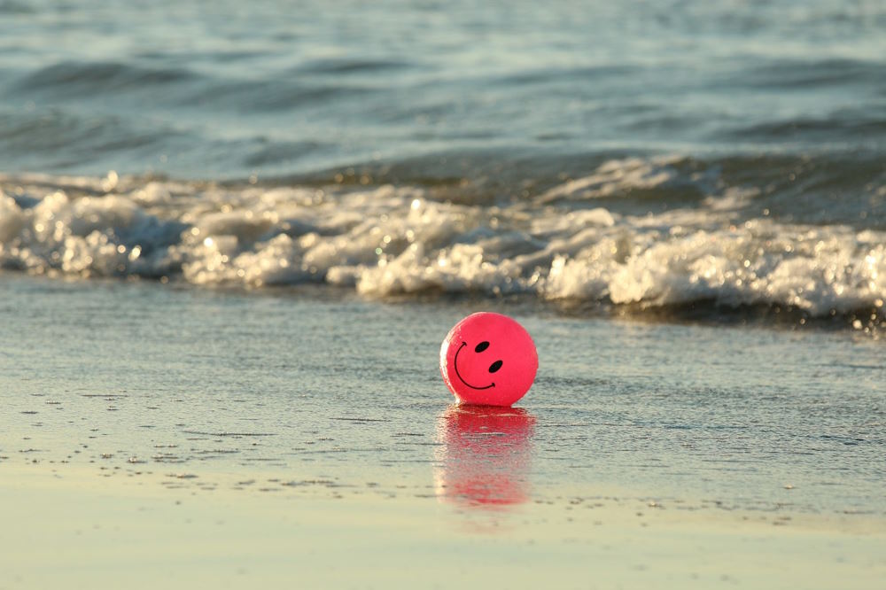 Smiley lopta na plaži