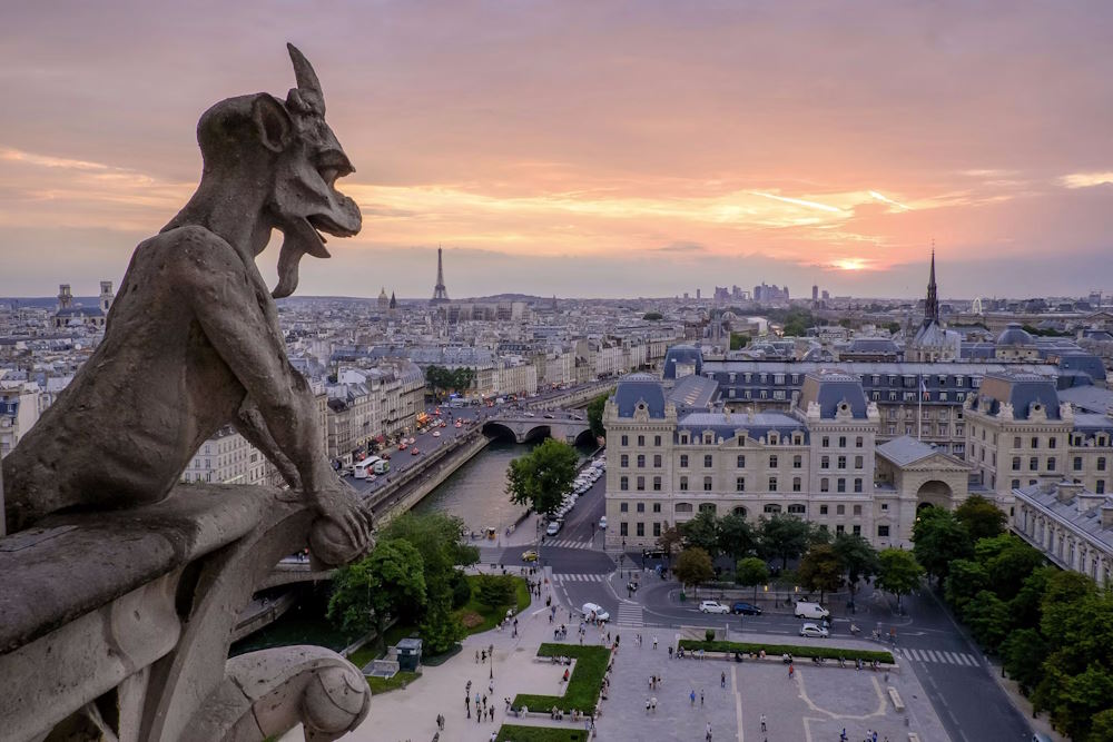 Pariz - panorama i zalazak sunca