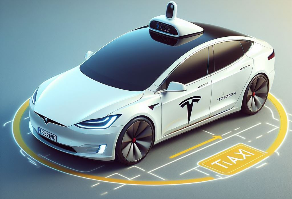 Tesla robotaxi - umjetnička ilustracija