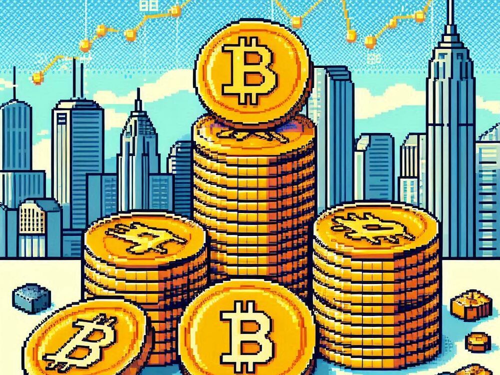 Bitcoin - pixel ilustracija