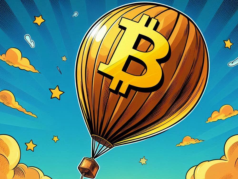 Bitcoin balon - umjetnička ilustracija