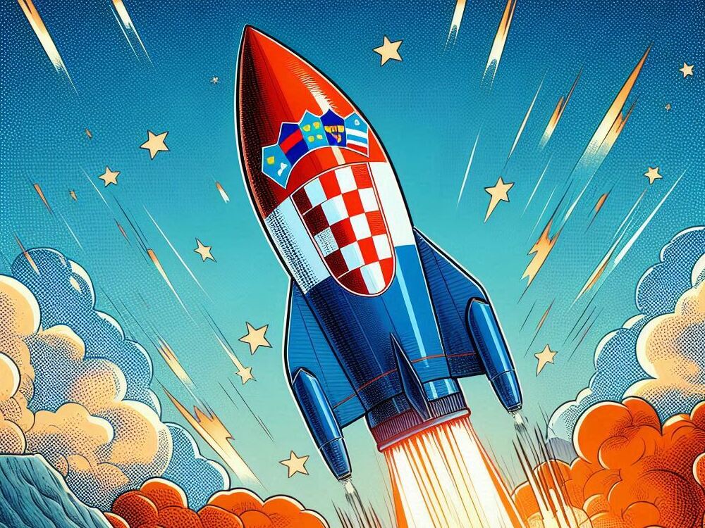 Raketa u bojama hrvatske zastave