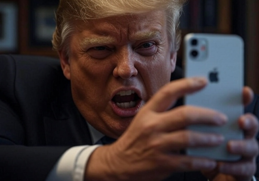 Donald Trump i iPhone