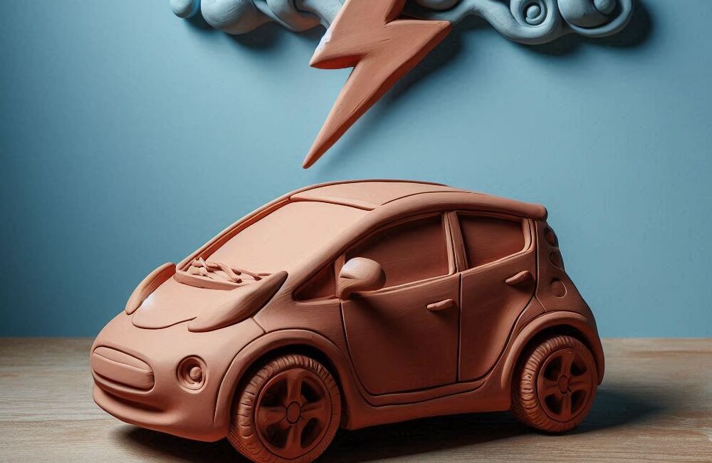 Električni automobil - ilustracija